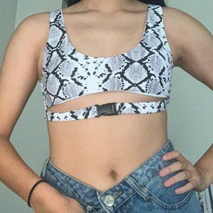 shein snakeskin bikini top !